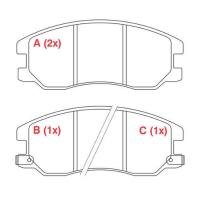 PASTILHA DE FREIO DIANTEIRO WILLTEC - PW724 -