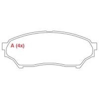 PASTILHA DE FREIO DIANTEIRO WILLTEC - PW739 -  VITO