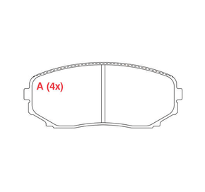 PASTILHA DE FREIO DIANTEIRO WILLTEC - PW745 -