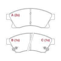 PASTILHA DE FREIO DIANTEIRO WILLTEC - PW883 -