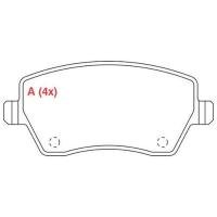 PASTILHA DE FREIO DIANTEIRO WILLTEC - PW961 -