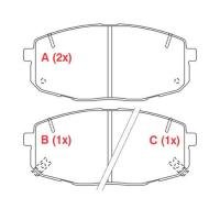 PASTILHA DE FREIO DIANTEIRO WILLTEC - PW968 -