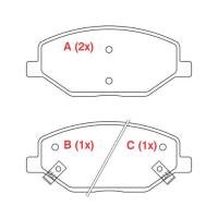 PASTILHA DE FREIO DIANTEIRO WILLTEC - PW971 -