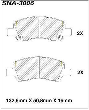 PASTILHA DE FREIO LONAFLEX - P-111 -