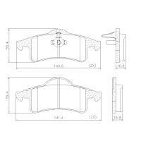 PASTILHA DE FREIO TRASEIRA FRAS-LE - PD/554 -  PRELUDE