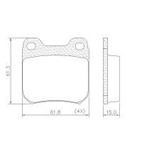 PASTILHA DE FREIO TRASEIRA LONAFLEX - P-362