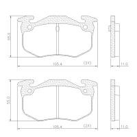PASTILHA DE FREIO TRASEIRA LONAFLEX - P-38 -
