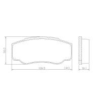 PASTILHA DE FREIO TRASEIRA LONAFLEX - P-465 -  BREAK ZX