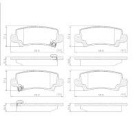 PASTILHA DE FREIO TRASEIRA LONAFLEX - P-501 -