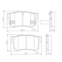 PASTILHA DE FREIO TRASEIRA LONAFLEX - P-512 -