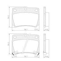 PASTILHA DE FREIO TRASEIRA LONAFLEX - P-554 -  PRELUDE