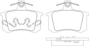 PASTILHA DE FREIO TRASEIRO SPEED BRAKE - SNA-450 -
