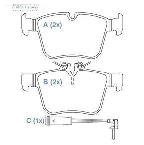 PASTILHA FREIO TRASEIRO WILLTEC - FP252 - CLASSE B GLA-CLASS