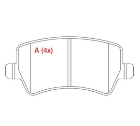 PASTILHA DE FREIO TRASEIRO WILLTEC - FP887 -