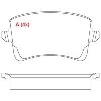 PASTILHA DE FREIO TRASEIRO WILLTEC - PW189 -