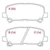 PASTILHA DE FREIO TRASEIRO WILLTEC - PW225 -