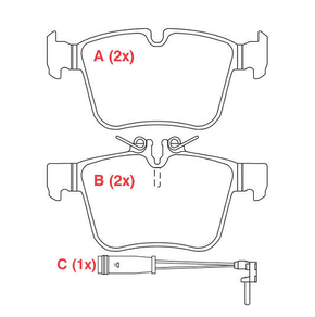 PASTILHA DE FREIO TRASEIRO WILLTEC - PW255 -