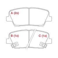 PASTILHA DE FREIO TRASEIRO WILLTEC - PW869 - GALANT