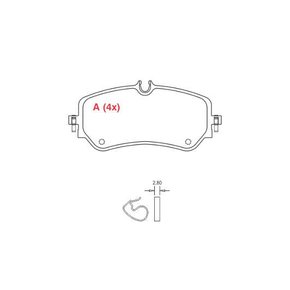PASTILHA FREIO TRASEIRO WILLTEC - PW890 - ARRIZO 5 CIELO X60