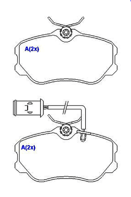 PASTILHA FREIO ALFA ROMEO