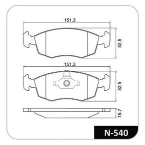 PASTILHA FREIO FI F14S