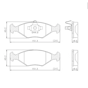 PASTILHA FREIO FIAT F21LF
