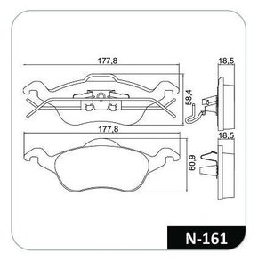 PASTILHA FREIO FORD FO8S