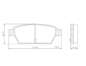 PASTILHA FREIO FORD FO25S
