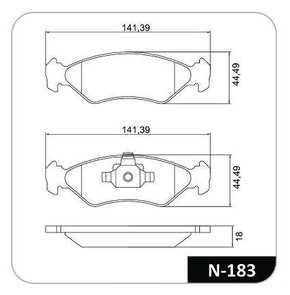 PASTILHA FREIO FORD FO27T