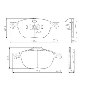 PASTILHA FREIO FORD  FO3L