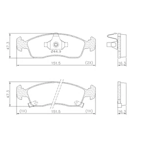 PASTILHA FREIO GM G32L