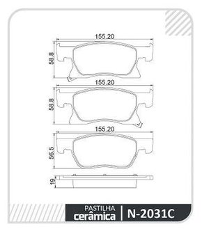 PASTILHA FREIO GM G7C
