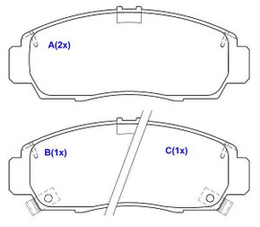 PASTILHA FREIO HONDA H15C