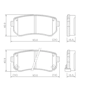PASTILHA FREIO HYUNDAI HY10L