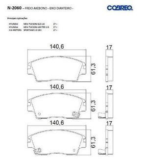 PASTILHA FREIO HYUNDAI HY10C
