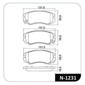 PASTILHA FREIO KIA K13W