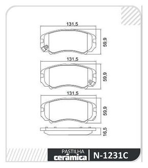 PASTILHA FREIO KIA K14C