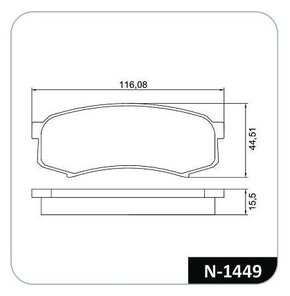 PASTILHA FREIO MITSUBISHI MI2C