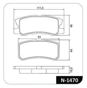 PASTILHA FREIO MITSUBISHI MI9LF