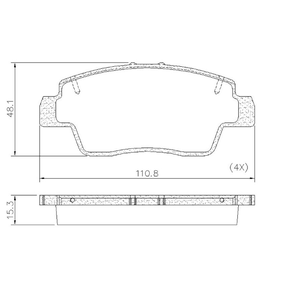 PASTILHA FREIO RENAULT R16C
