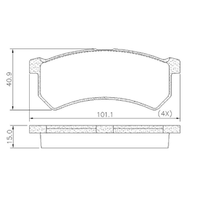 PASTILHA FREIO RENAULT R17C
