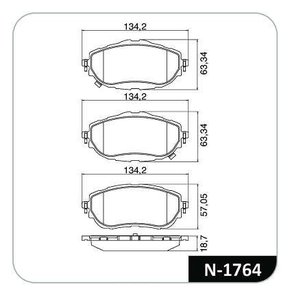 PASTILHA FREIO TOYOTA T9C