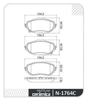 PASTILHA FREIO TOYOTA T16C