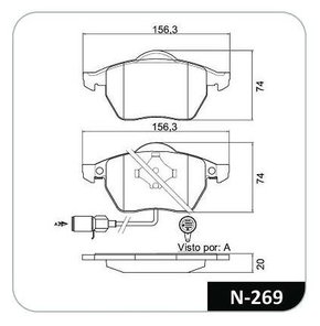 PASTILHA FREIO VW V10C
