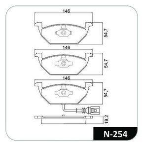 PASTILHA FREIO VW V13C