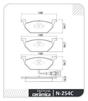 PASTILHA FREIO VW V15S