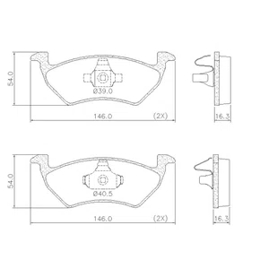 PASTILHA FREIO VW V20L