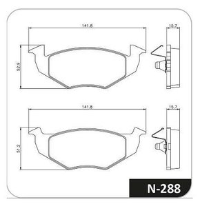 PASTILHA FREIO VW V17S