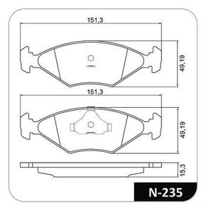 PASTILHA FREIO VW V1C