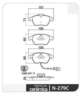PASTILHA FREIO VW V7S
